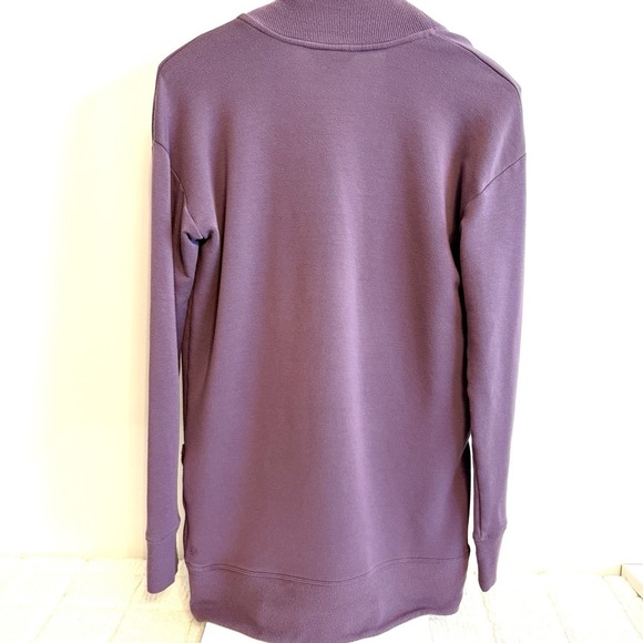 Athleta Girl Purple Open Front Sweatshirt Cardigan Size XXL Pockets Casual - Picture 3 of 8